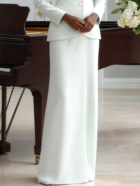 

Urban Plain Maxi Skirt, White, Skirts