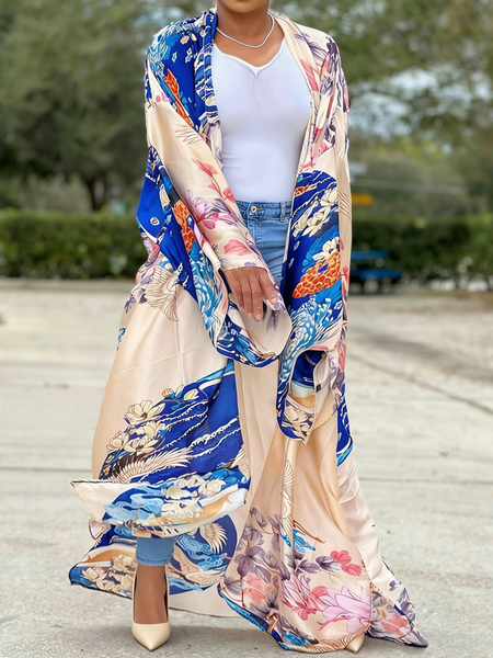 

Casual 3D Printing Kimono, As picture, Kimonos