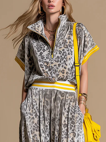 

Casual Color Block Stand Collar Sweatshirt, Yellow, Hoodies and Sweatshirts