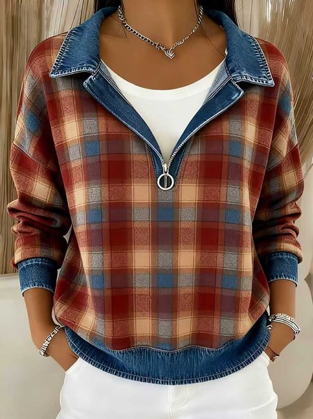 Casual Hoodie Color Block Hoodie