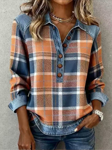 

Vintage Shawl Collar Color Block Sweatshirt, As picture, Hoodies & Sweatshirts