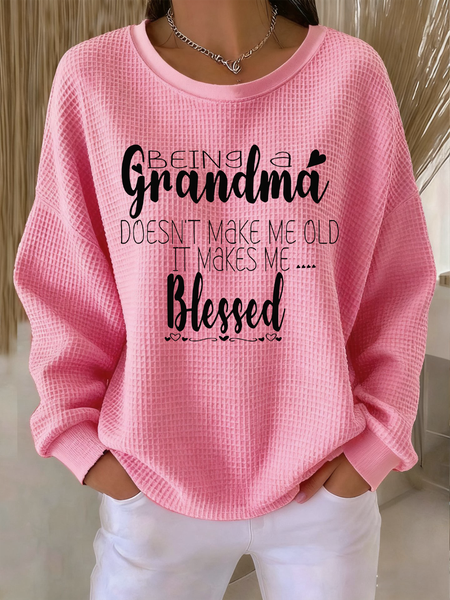 

Casual Letter Pattern Crew Neck Long Sleeve T-shirt, Pink, Hoodies & Sweatshirts