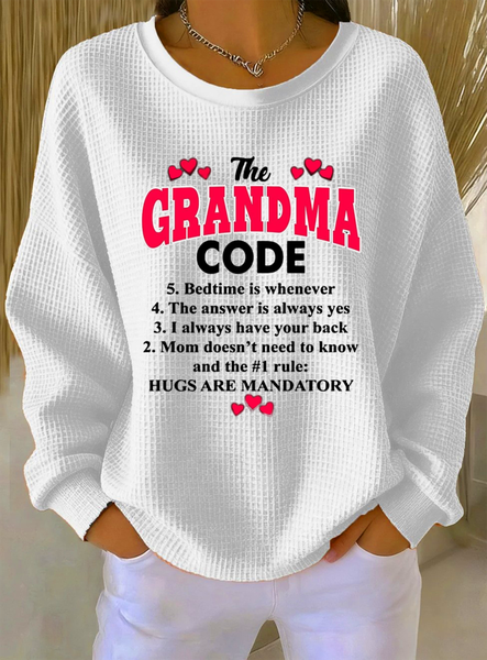 

Casual Letter Pattern Crew Neck Long Sleeve T-shirt, White, Hoodies & Sweatshirts