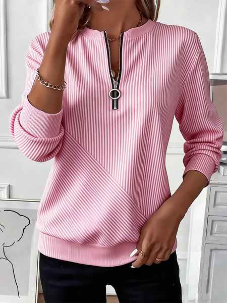 

Vintage Crew Neck Striped Sweatshirt, Pink, Hoodies & Sweatshirts