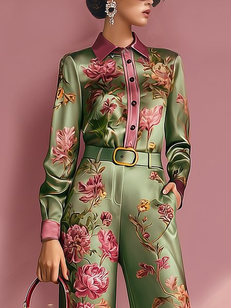 Urban Floral Printing Shirt