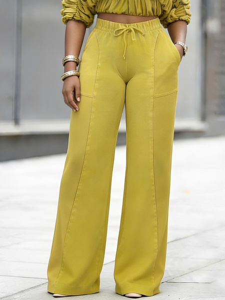 

Urban Plain Straight Pants, As picture, Pants