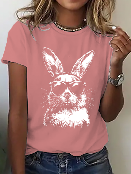 Vintage Easter (rabbit) Crew Neck Short Sleeve T-shirt