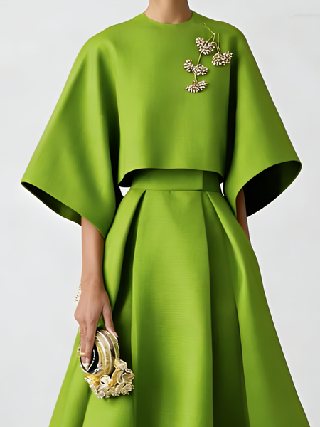 

Urban Plain Crew Neck Blouse, Green, Blouses and Shirts