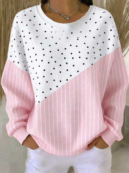 Casual Striped Sweatshirt
