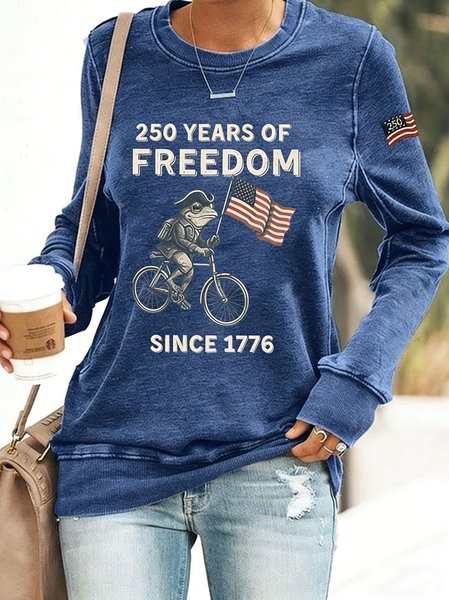 Vintage Crew Neck Independence Day (Flag) Sweatshirt
