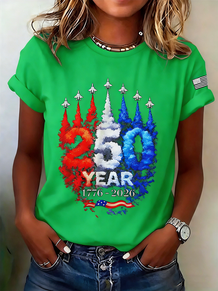 

Women Striped Short Sleeve Tee T-shirt Crew Neck Casual Summer Top, Green, T-Shirts