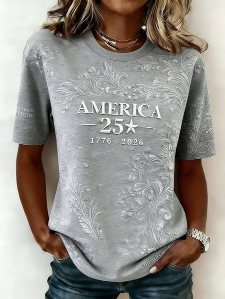 

Casual 3D Printing Crew Neck Short Sleeve T-shirt, Gray, T-shirts