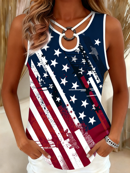 Vintage America Flag Tank Top