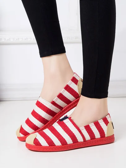 Casual America Flag Slip On Flat Heel Shallow Shoes