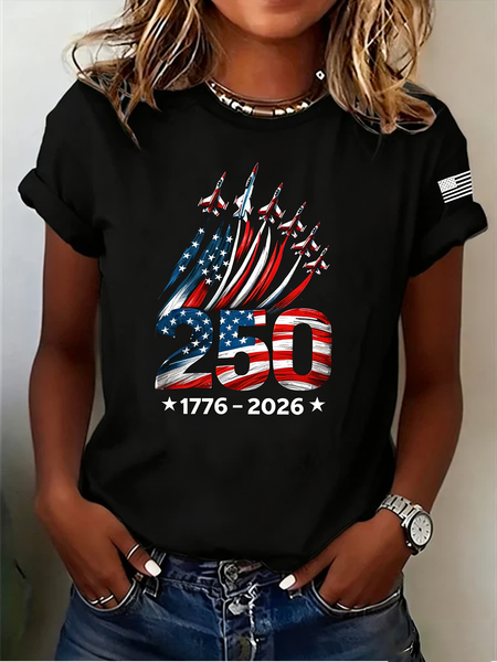 

Vintage Text Letters Crew Neck Short Sleeve T-shirt, Black, T-shirts