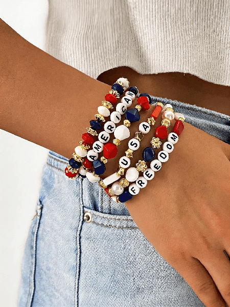 America 250 Freedom Heart Bracelet Stack