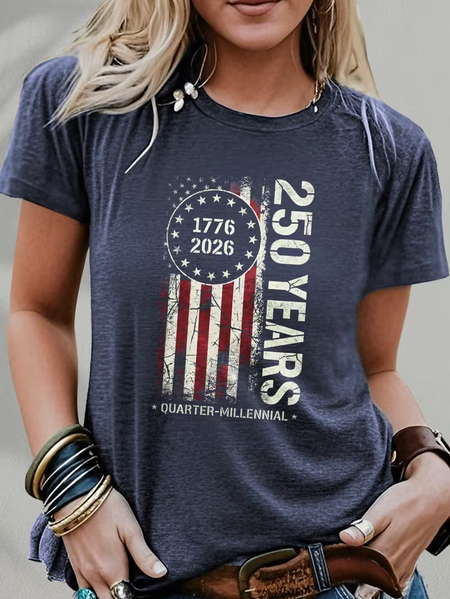 

Casual Text Letters Crew Neck Short Sleeve T-shirt, Deep gray, T-shirts