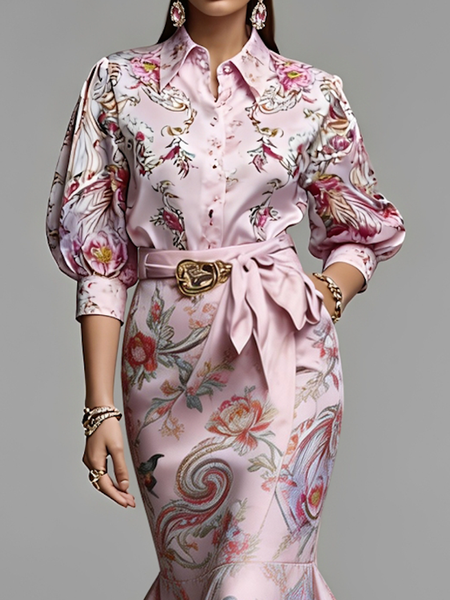 

Urban Floral Shirt Collar Shirt, Pink, Blouses and Shirts