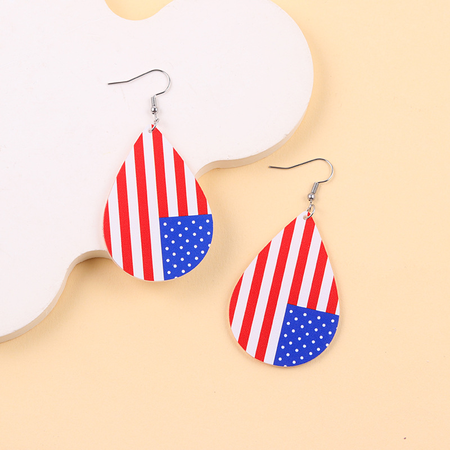 

American Flag Sunflower AcrylicMaterial Earrings, Color4, Earring