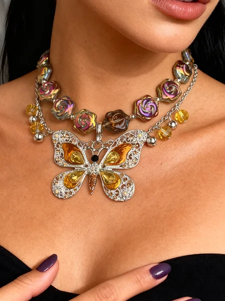 

Butterfly Tassel Necklace, As picture, Necklaces