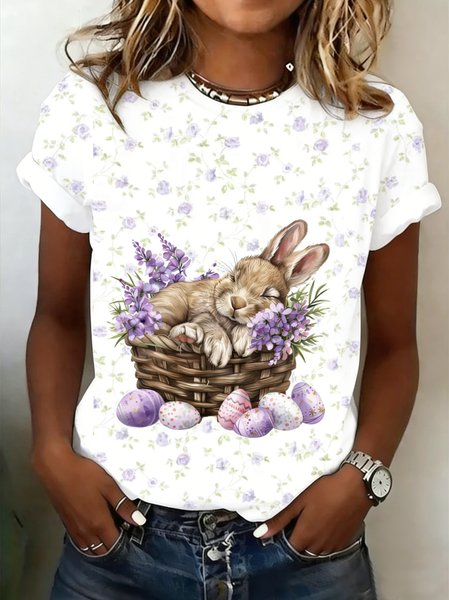 Casual Easter (Egg) Crew Neck Short Sleeve T-shirt