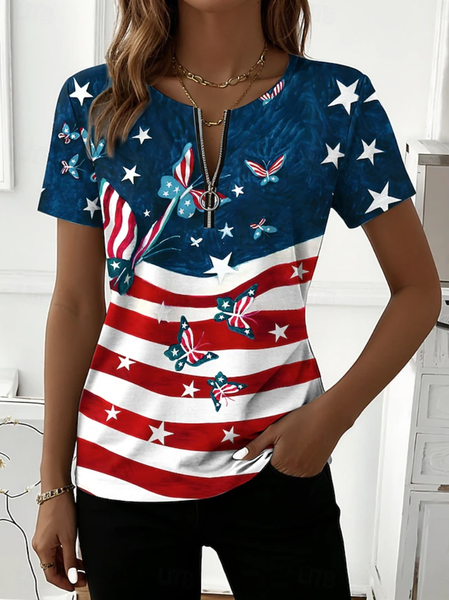 

Vintage Gradient Pattern Short Sleeve T-shirt, Color2, T-shirts