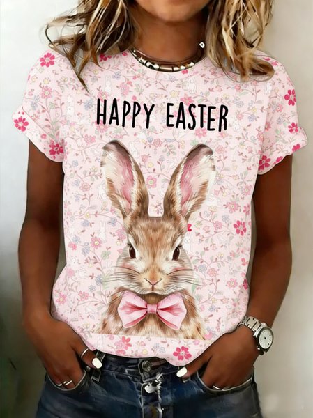 

Casual 3D Printing Crew Neck Short Sleeve T-shirt, As picture, T-shirts