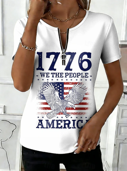 

Vintage Gradient Pattern Short Sleeve T-shirt, White, T-shirts