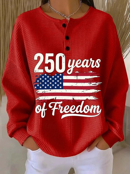 Casual Text Letters Sweatshirt