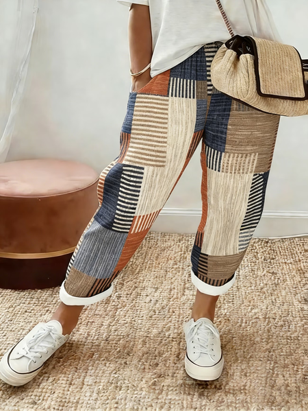 Women Abstract Ankle Pants Pants Casual Spring/Fall Trousers