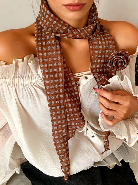 Elegant Polka Dots Silk Scarf