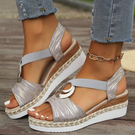 

Elegant Plain Slip On Block Heel Peep-toe Sandals, Color4, Sandals