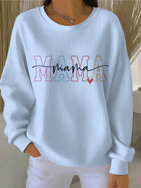 

Vintage Crew Neck Text Letters Sweatshirt, Blue, Hoodies & Sweatshirts