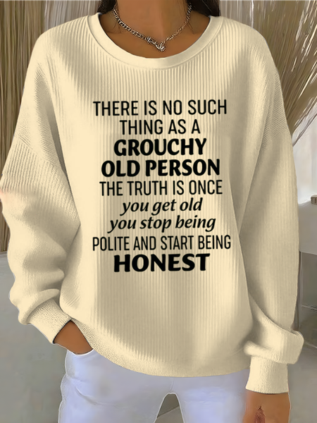 

Vintage Crew Neck Text Letters Sweatshirt, Beige, Hoodies & Sweatshirts