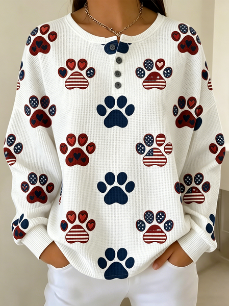

Casual Independence Day (Flag) Sweatshirt, White, Hoodies & Sweatshirts