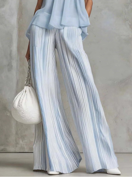 Women Striped Two-Piece Set Party Sleeveless Street Summer Top With Pants Matching Set