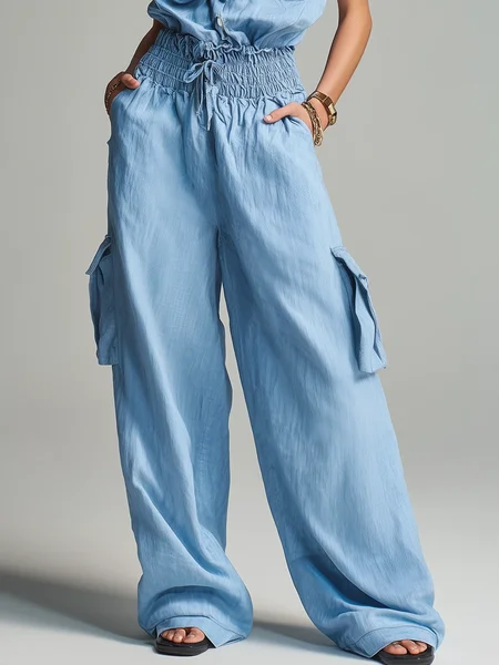 Casual Plain Cargo Pants