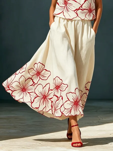 Urban Floral Maxi Skirt