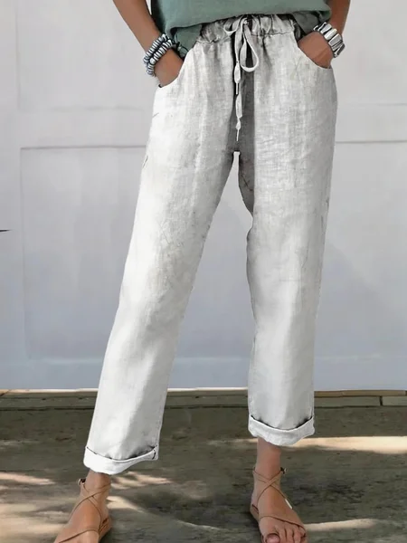 

Women Faux Denim Print Graphic Long Pants Vintage Spring/Fall Trousers, Light gray, Pants
