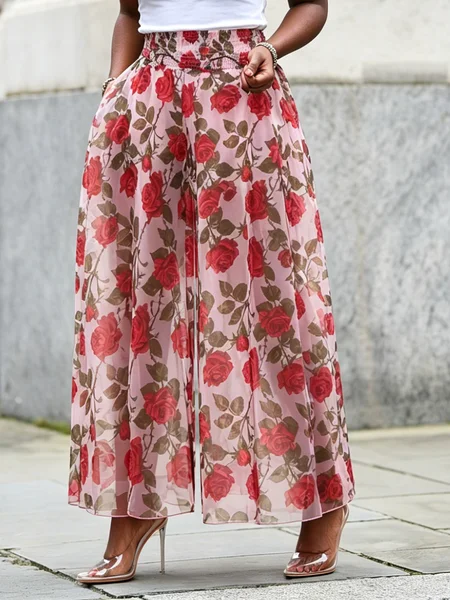 Urban Floral Straight Pants