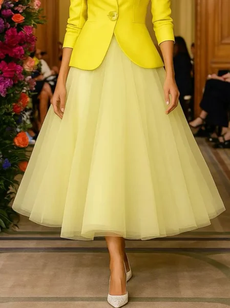 Urban Plain Midi Skirt