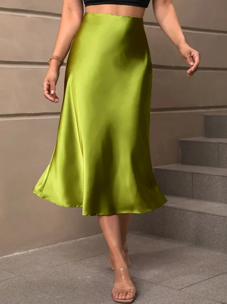 Urban Plain Midi Skirt