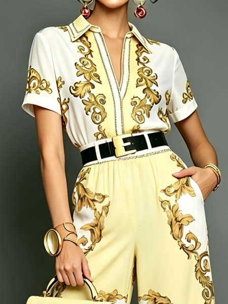

Urban 3D Printing Shirt Collar Shirt, As picture, Blouses and Shirts
