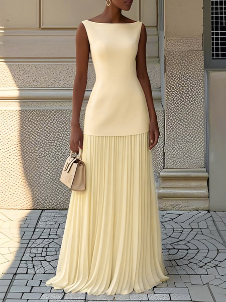 

Women Plain Two-Piece Set Daily Sleeveless Casual Summer Top With Skirt Matching Set, Yellow, Sets
