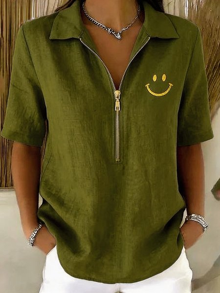 

Vintage Cartoon Short Sleeve T-shirt, Army green, T-shirts