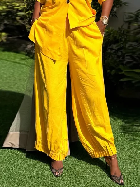 Cotton Casual Plain Bloomers Pants