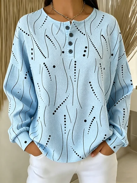 

Casual Striped Sweatshirt, Blue, Hoodies & Sweatshirts