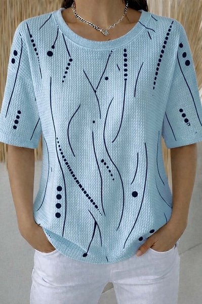 Vintage Striped Short Sleeve T-shirt