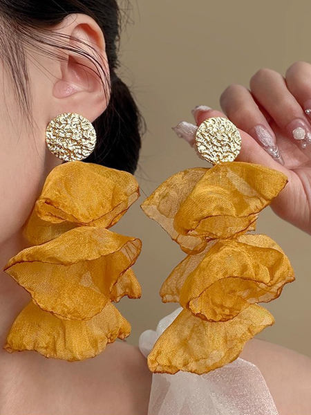 

Vacation-Style Fashion Earrings, Yellow, Earrings