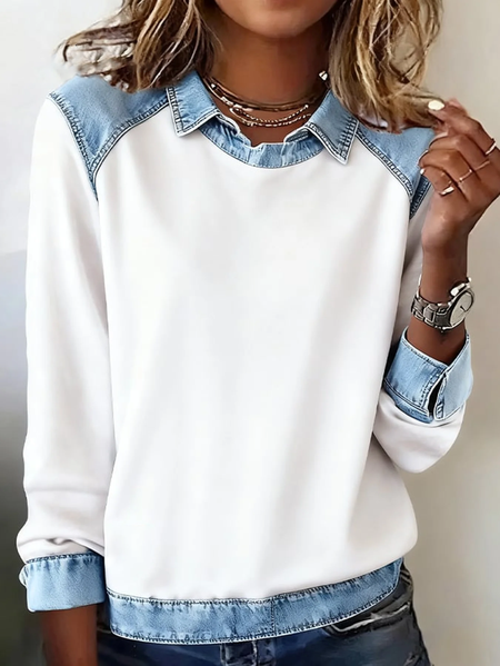 

Vintage Shawl Collar Plain Sweatshirt, White, Hoodies & Sweatshirts